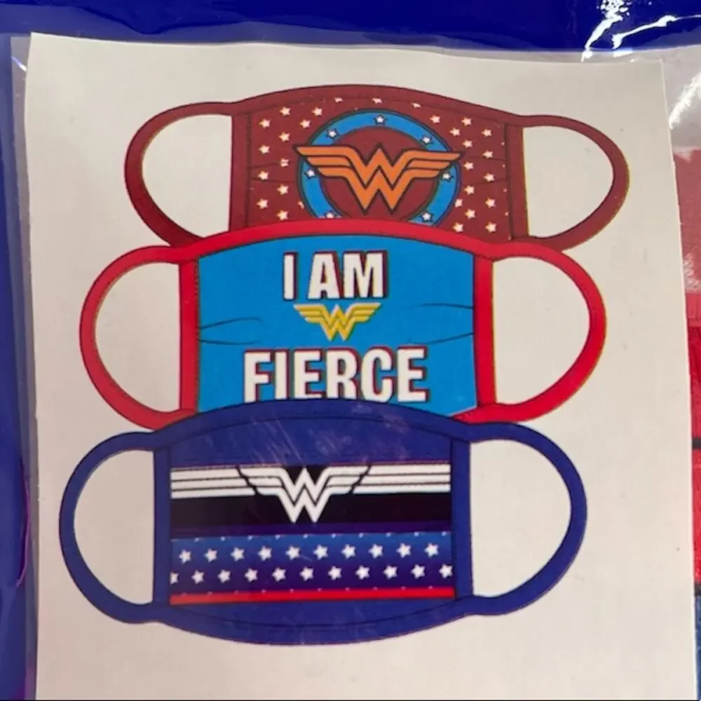 DC Comics Wonder Woman Kids Masks, 3 Pack, Red